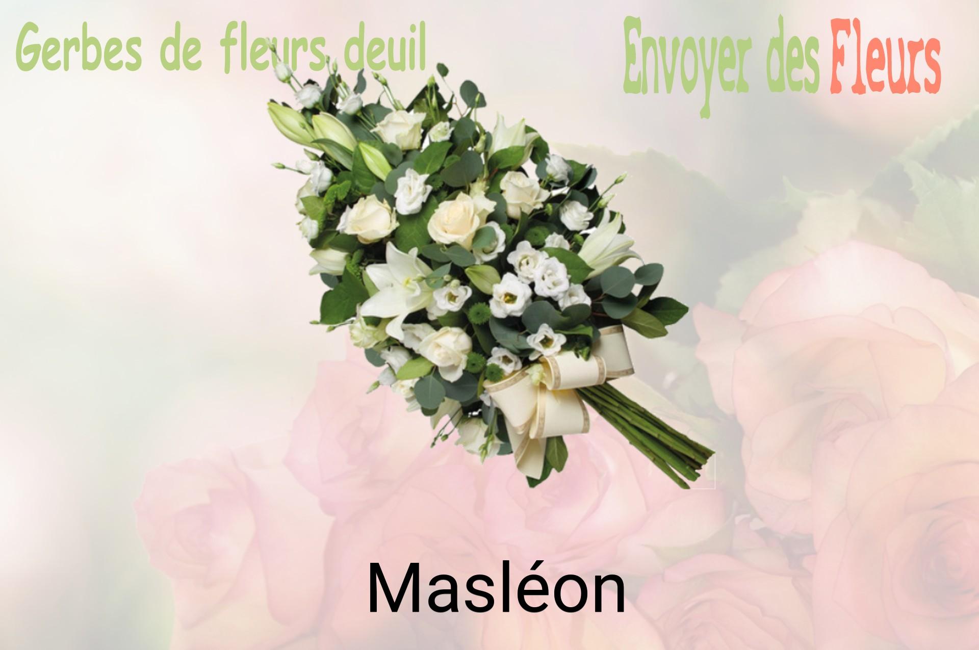 Gerbe de fleurs de deuil livrée à Masléon